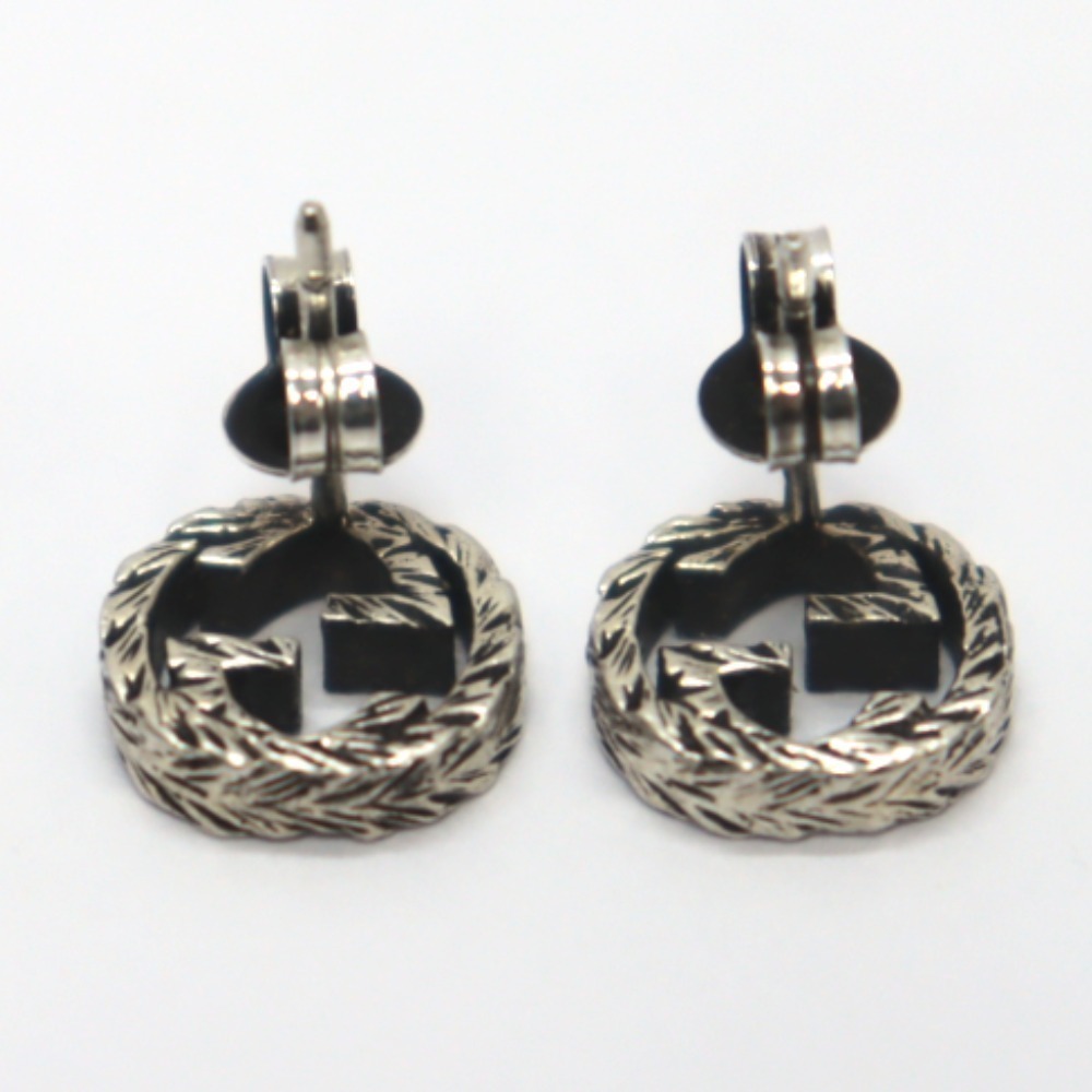 Gucci Interlocking Earrings G Silver - image 3